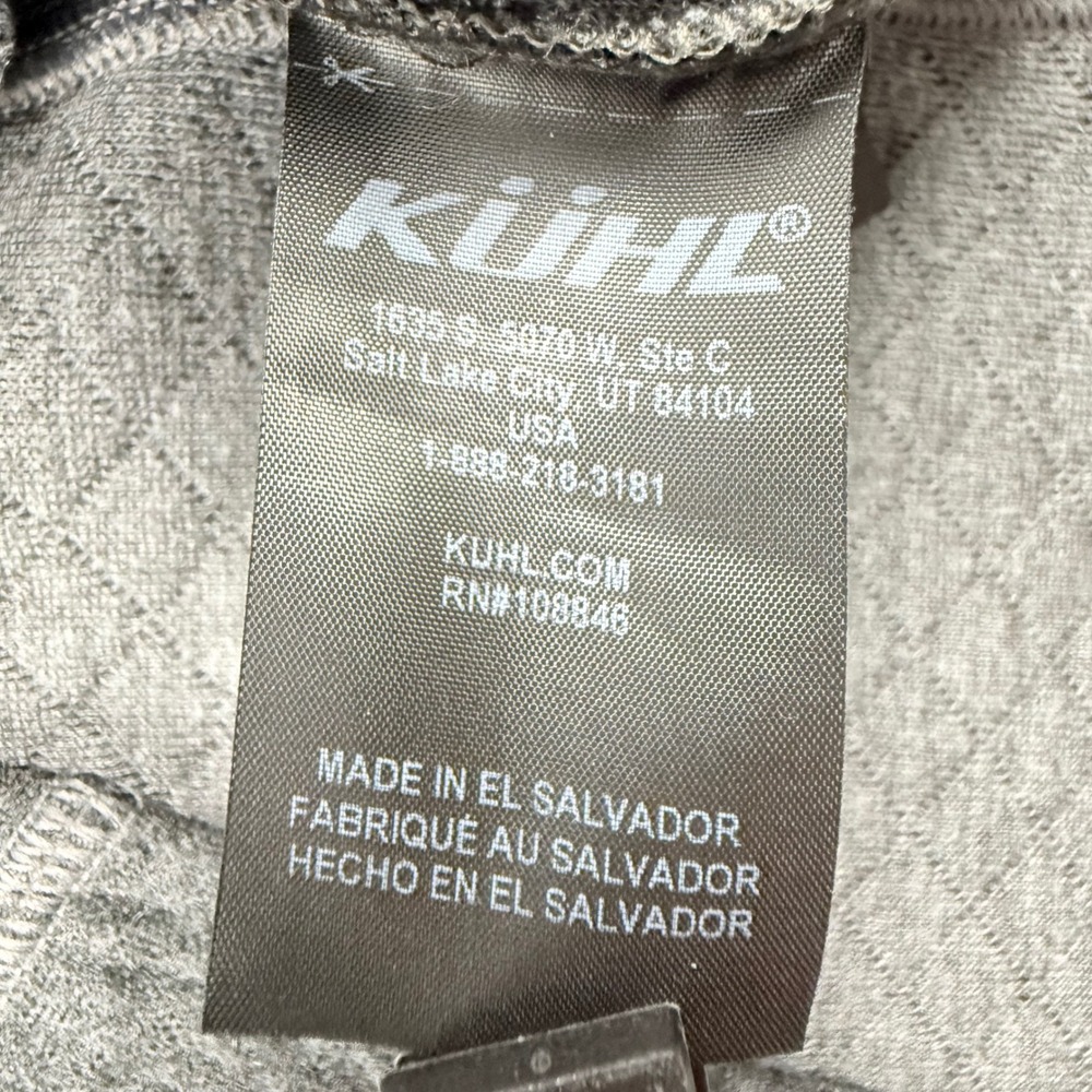 Kuhl Womens XS Gray Cowl Neck Quilted Pullover Sweater Kangaroo Pocket Heathered - Picture 9 of 11